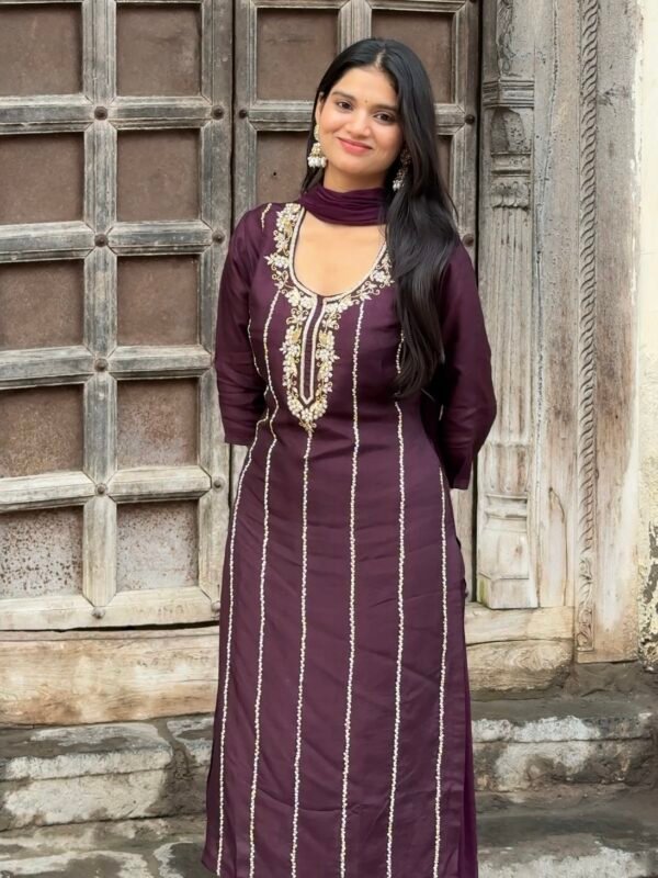 Barkat Dola Silk Embroidered Suit Set