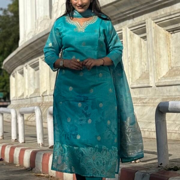 IMG_2399 Heer chanderi Embroidered Suit Set