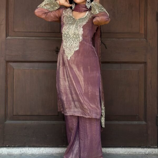 IMG_3233.JPG Sahiba Crust Tissue Embroidered Pakistani Suit