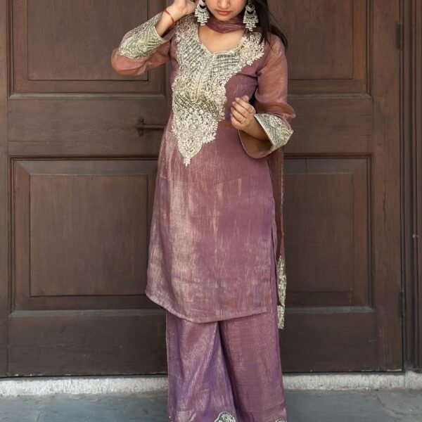 IMG_3235.JPG Sahiba Crust Tissue Embroidered Pakistani Suit