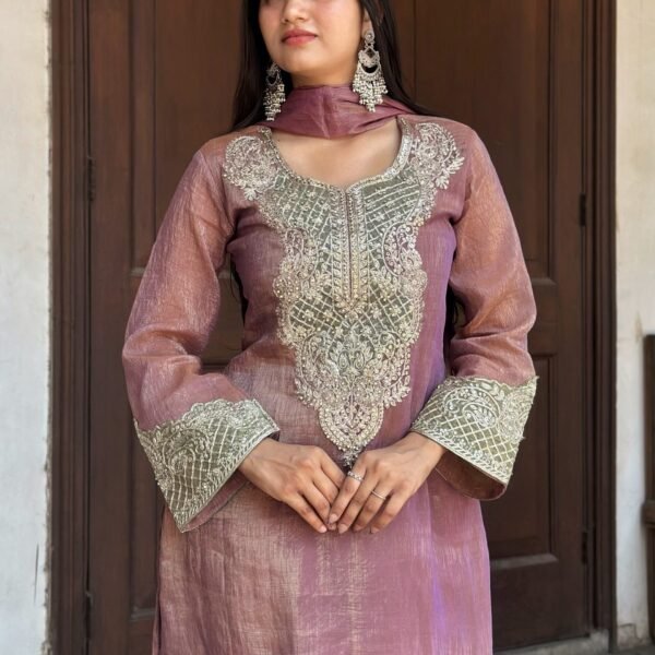 IMG_3236.JPG Sahiba Crust Tissue Embroidered Pakistani Suit