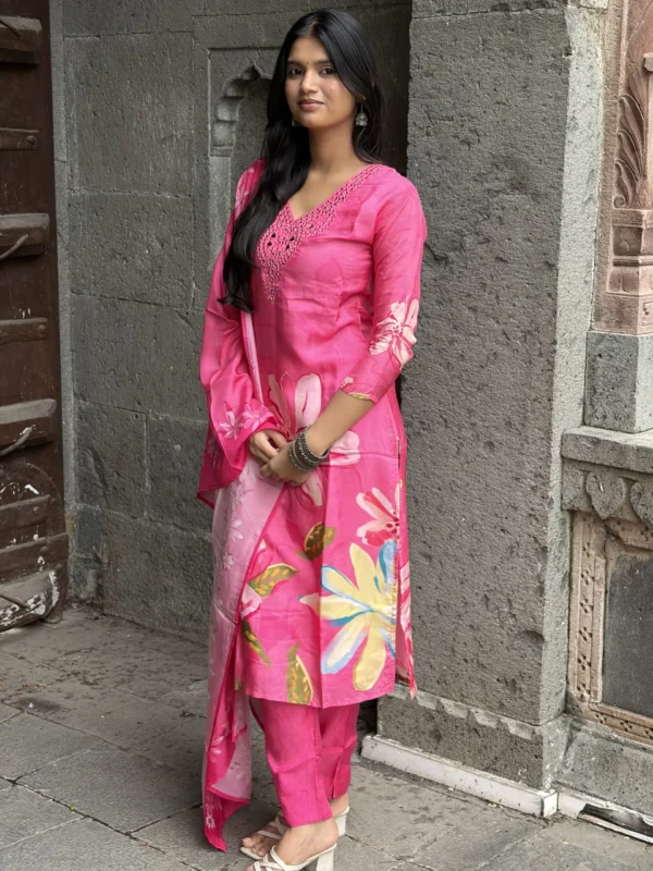 Myra Mirror Embroidered Suit Set