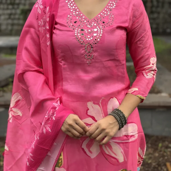 Myra Mirror Embroidered Suit Set