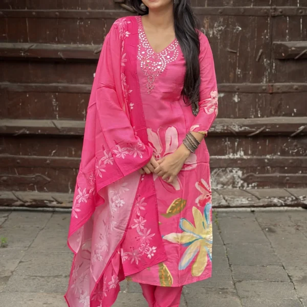 Myra Mirror Embroidered Suit Set