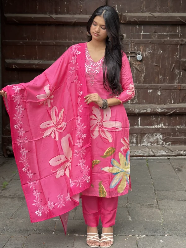 Myra Mirror Embroidered Suit Set