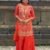 Raabta Orange Hand Embroidered Sharara Suit