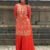 Raabta Orange Hand Embroidered Sharara Suit