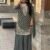 Niya Green Hand Embroidered Sharara Suit