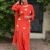 Sufi Rust Embroidered Farshi Salwar Suit