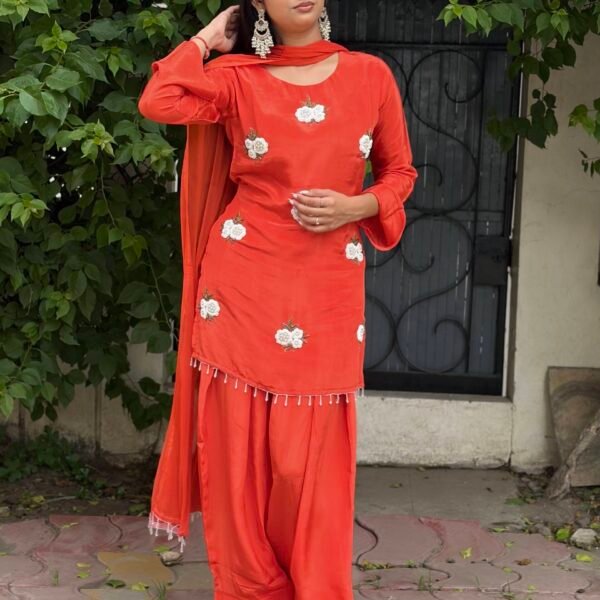 IMG_9400 Sufi Rust Embroidered Farshi Salwar Suit