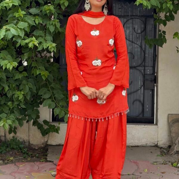 IMG_9412 Sufi Rust Embroidered Farshi Salwar Suit