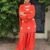 Sufi Rust Embroidered Farshi Salwar Suit