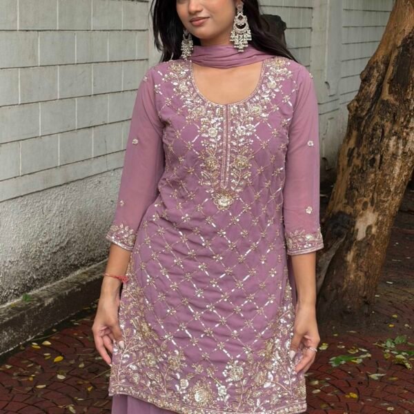 uvlnjxdyujb8qum6wxpk Nayab Lilac Hand Embroidered Sharara Suit